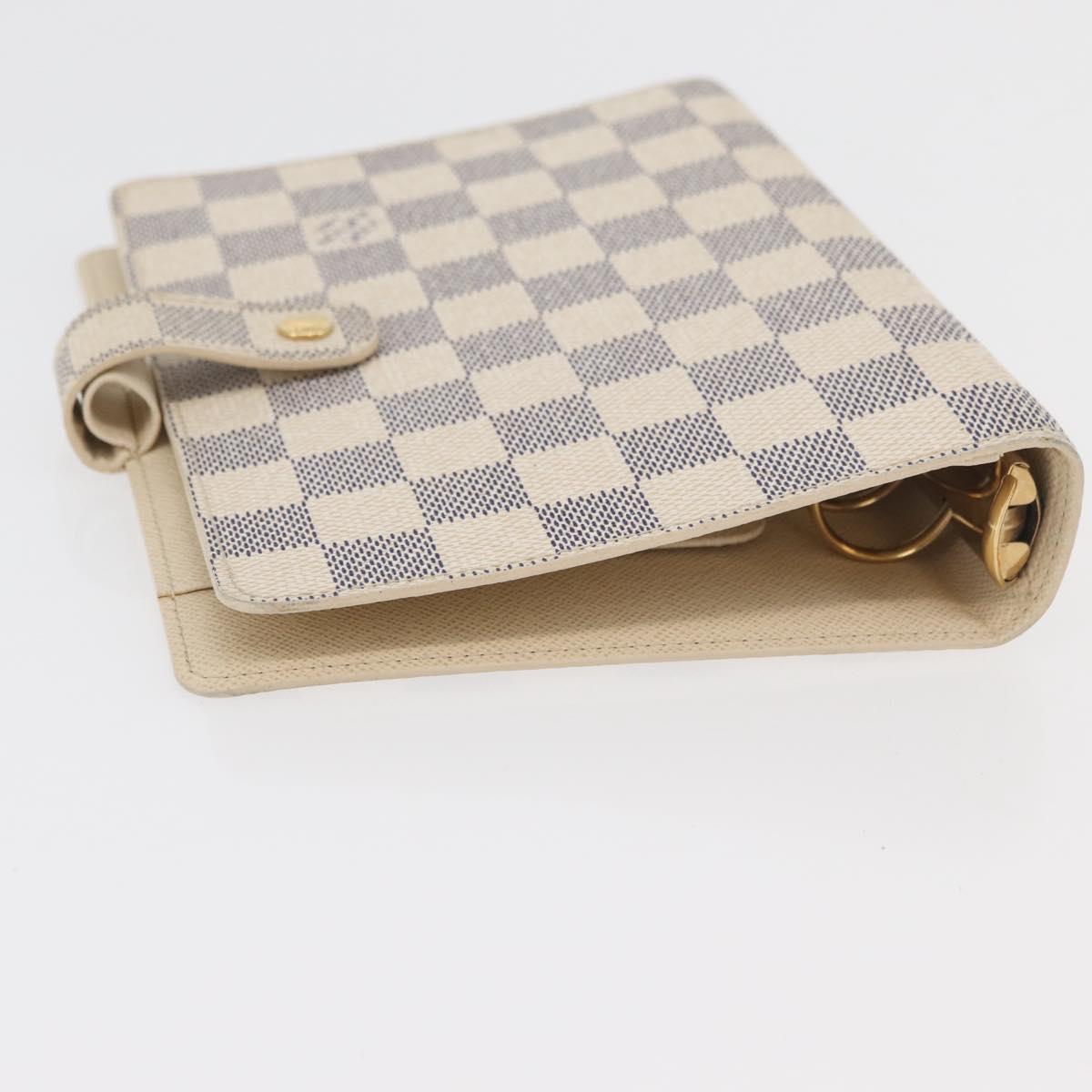 LOUIS VUITTON Damier Azur Agenda MM Day Planner Cover R20707 LV Auth 178379A