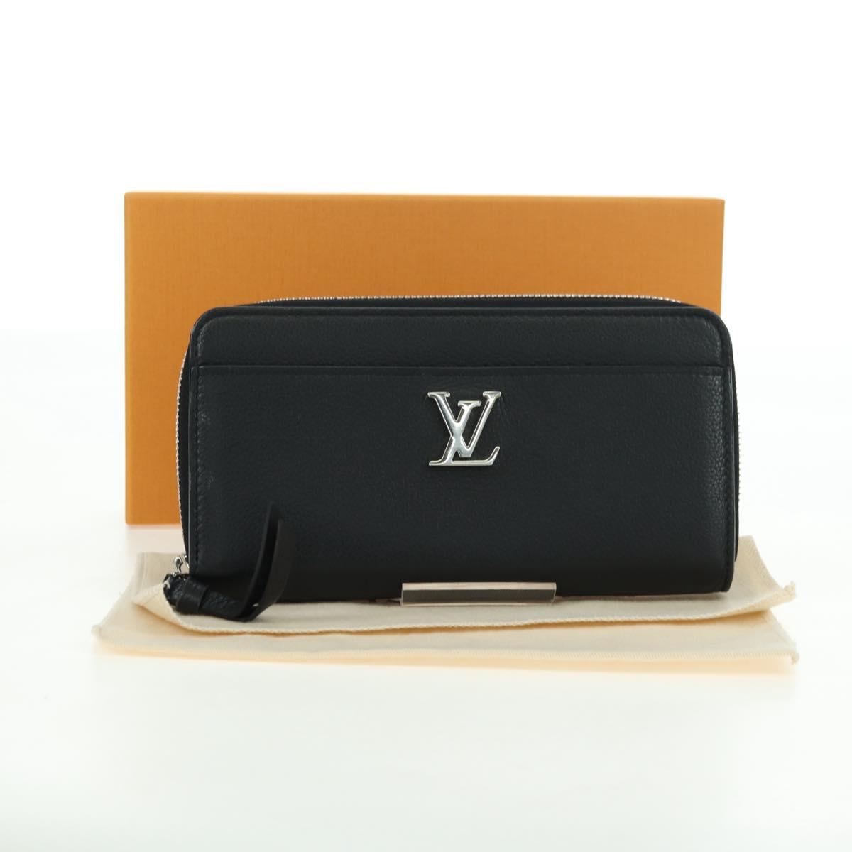 LOUIS VUITTON Zippy Rock Me Long Wallet Leather Black M62622 LV Auth 178386M