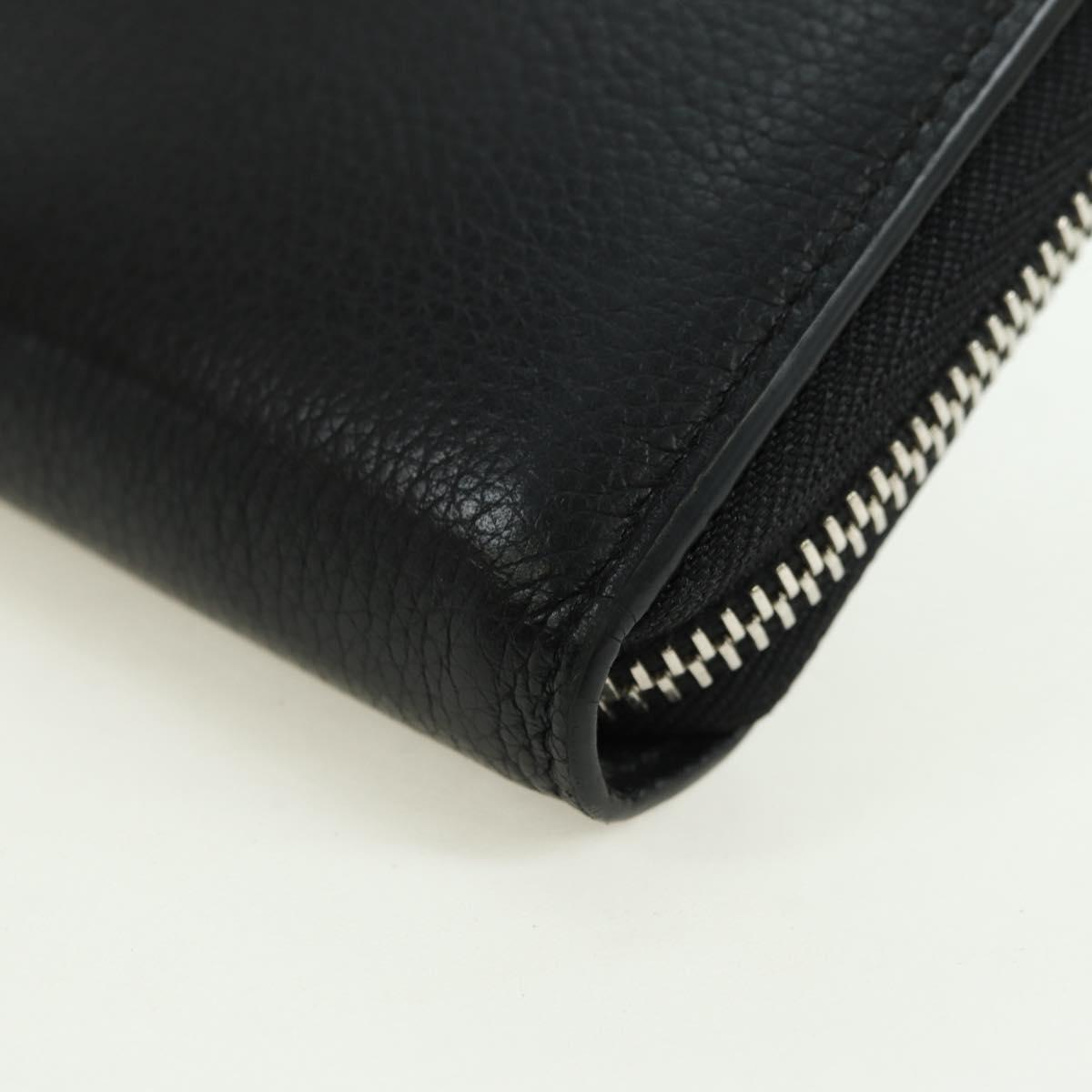 LOUIS VUITTON Zippy Rock Me Long Wallet Leather Black M62622 LV Auth 178386M