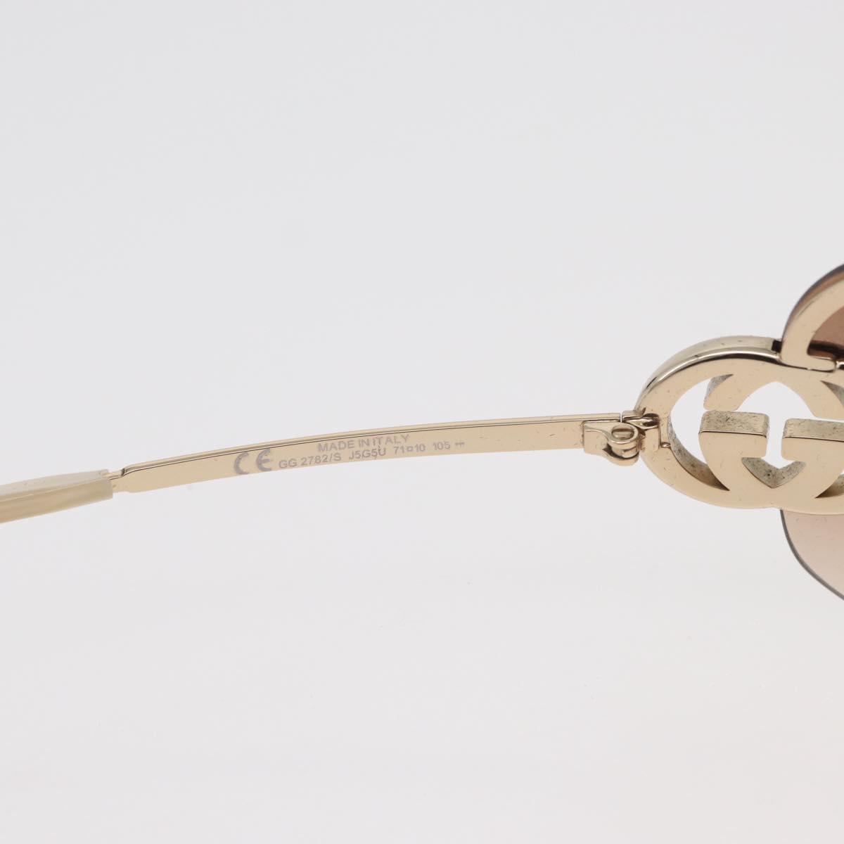 GUCCI Sunglasses metal Brown Auth 178391M