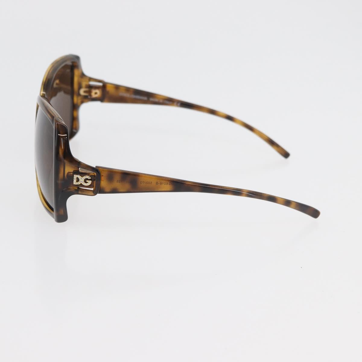 DOLCE&GABBANA Tortoise Pattern Sunglasses plastic 2 Set Brown Auth 178392