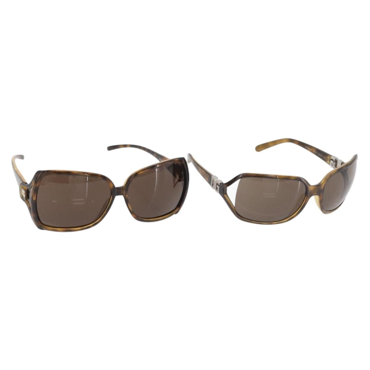 DOLCE&GABBANA Tortoise Pattern Sunglasses plastic 2 Set Brown Auth 178392