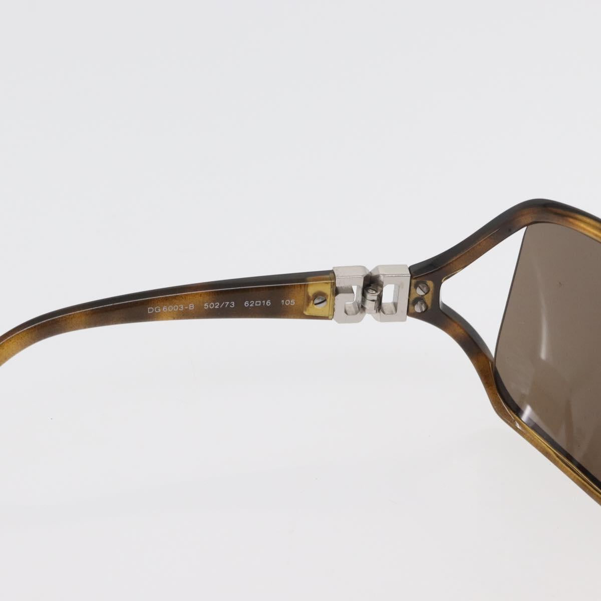 DOLCE&GABBANA Tortoise Pattern Sunglasses plastic 2 Set Brown Auth 178392