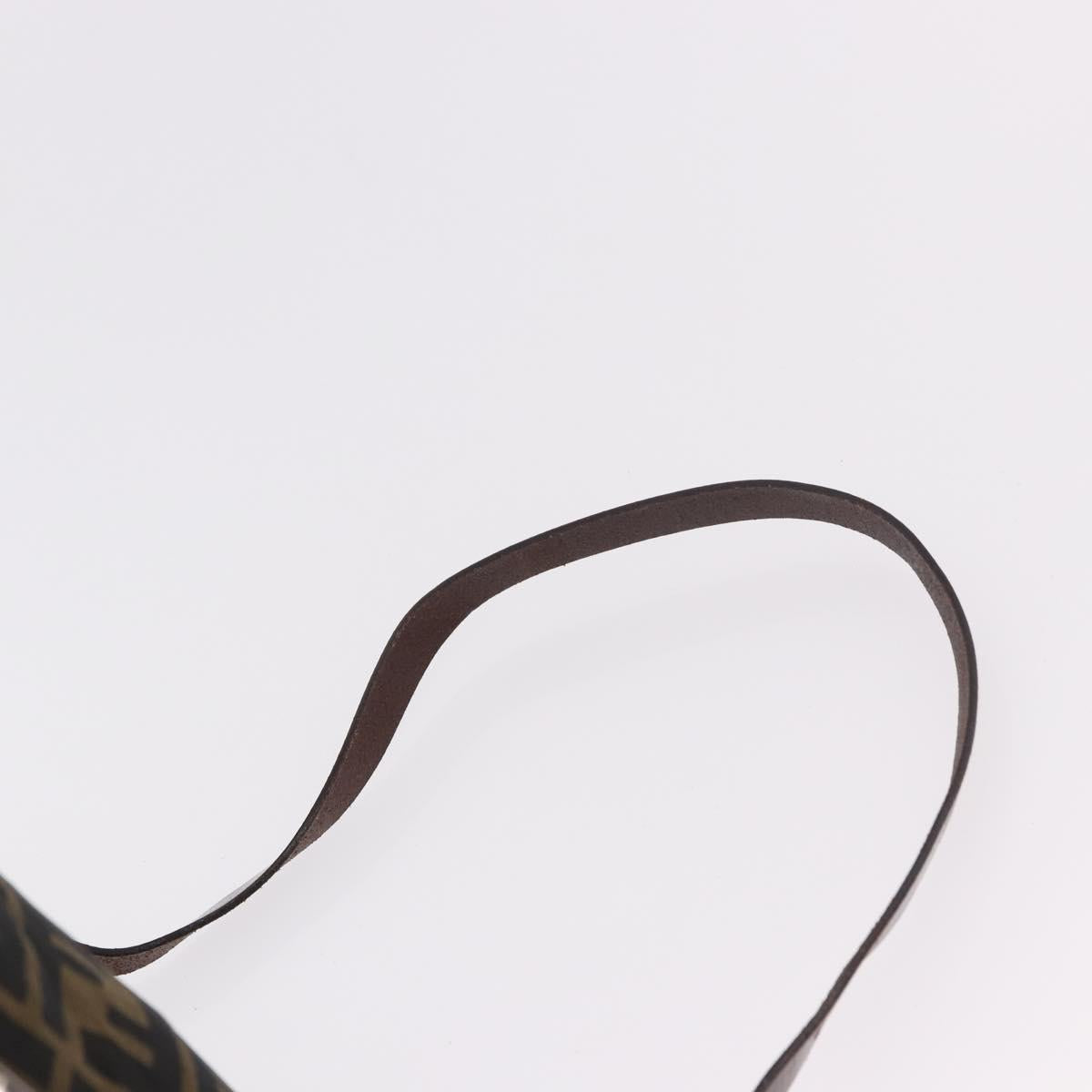 FENDI Zucca Canvas Backpack Brown Black Auth 178400