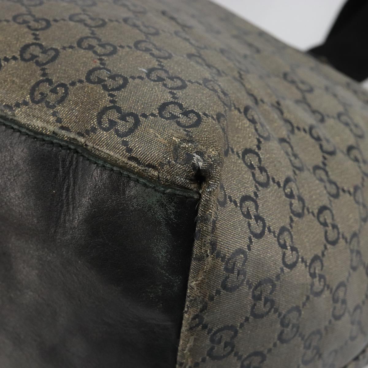 GUCCI GG Crystal Tote Bag Coated Canvas Navy 131231 Auth 178402