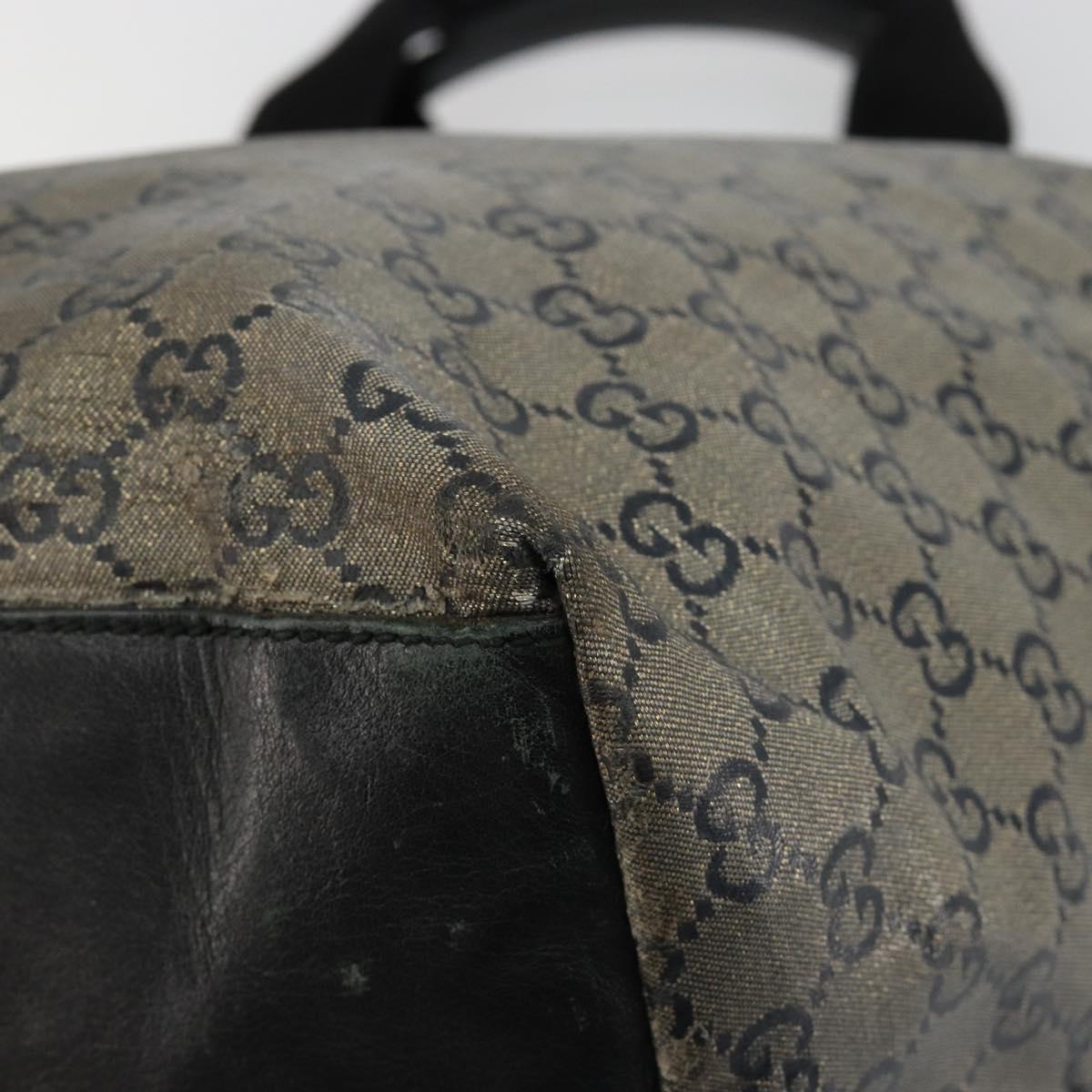 GUCCI GG Crystal Tote Bag Coated Canvas Navy 131231 Auth 178402