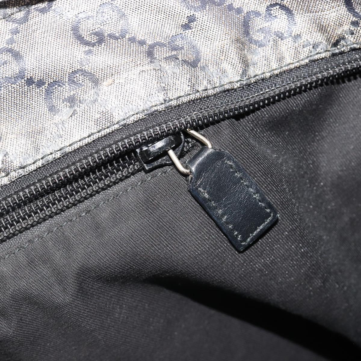 GUCCI GG Crystal Tote Bag Coated Canvas Navy 131231 Auth 178402