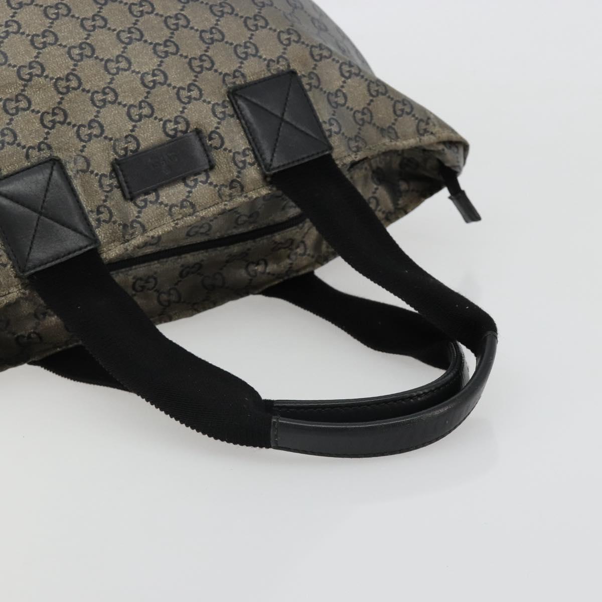 GUCCI GG Crystal Tote Bag Coated Canvas Navy 131231 Auth 178402