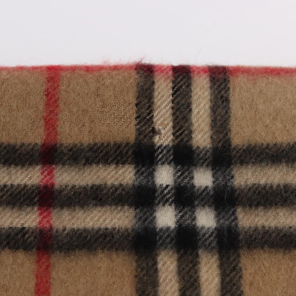 Burberrys Nova Check Scarf Wool 2 Set Beige Auth 178403