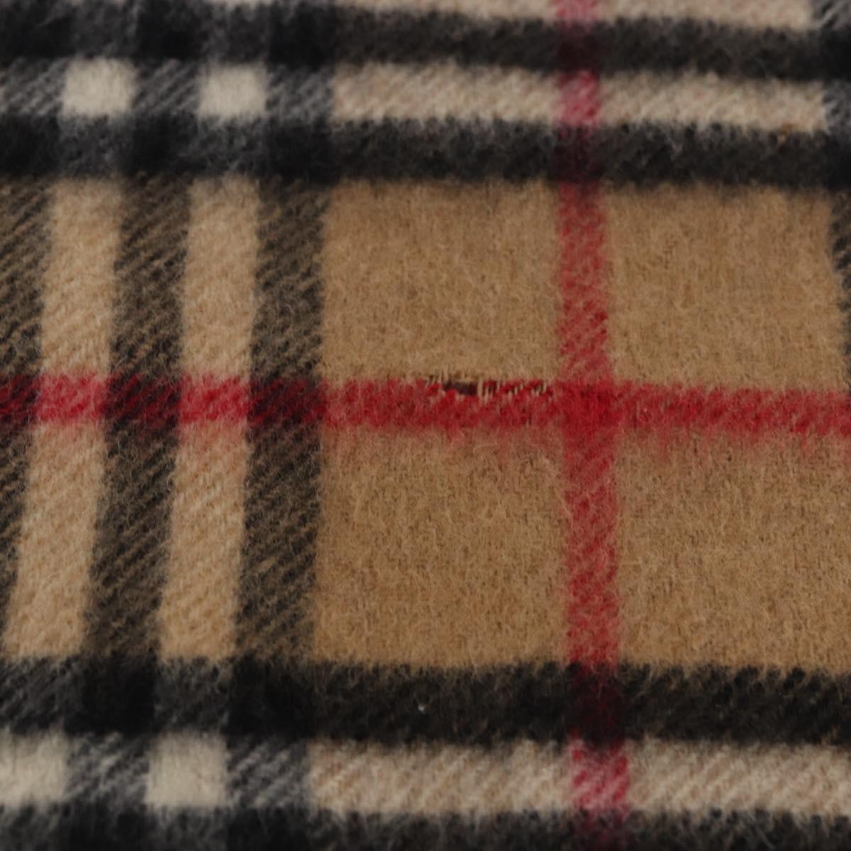 Burberrys Nova Check Scarf Wool 2 Set Beige Auth 178403
