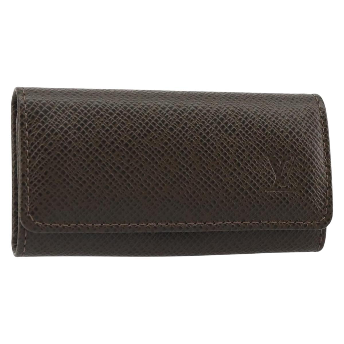 LOUIS VUITTON Taiga Multicles 4 Key Case Grizzly M30528 LV Auth 178406A