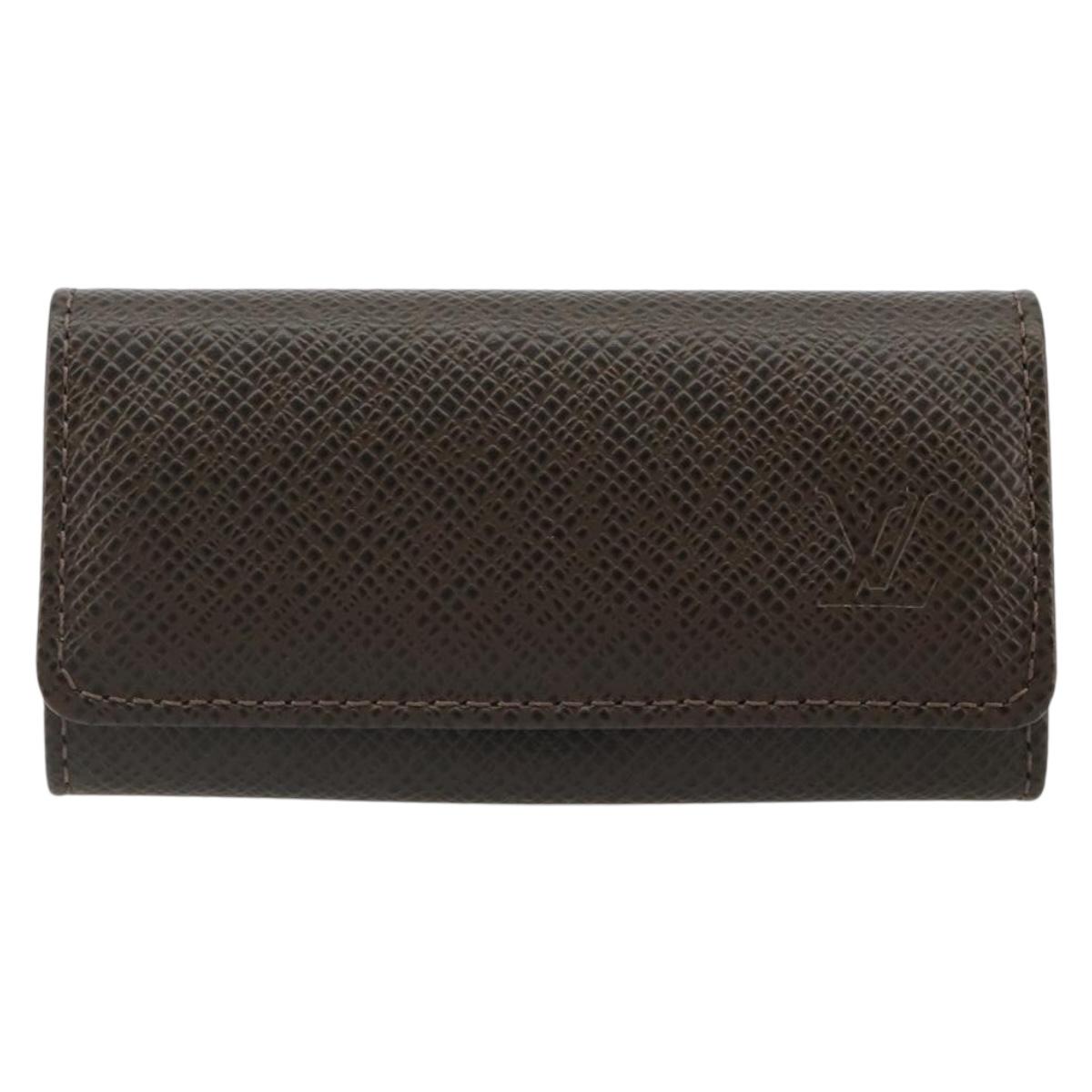 LOUIS VUITTON Taiga Multicles 4 Key Case Grizzly M30528 LV Auth 178406A