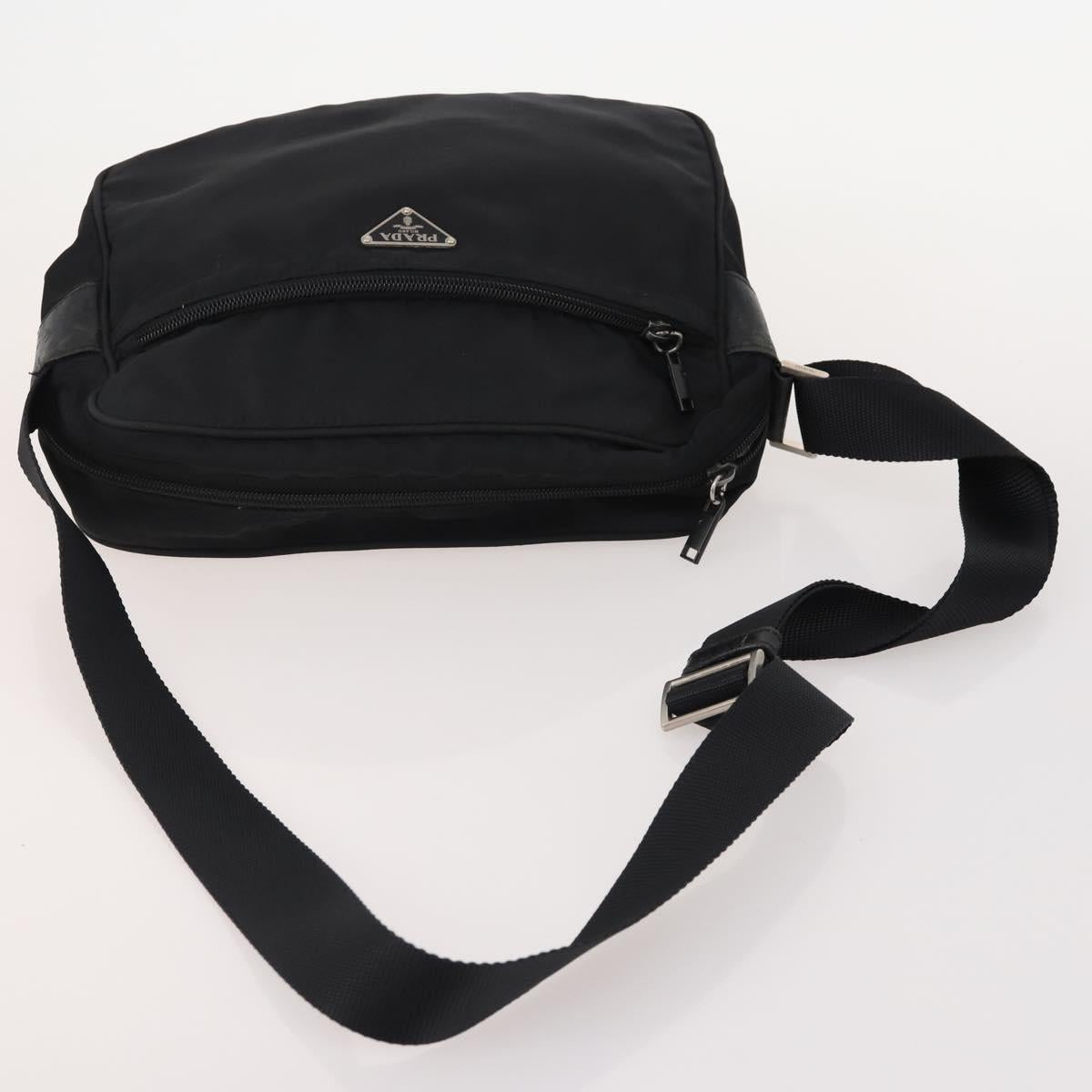 PRADA Shoulder Bag Nylon 4 Set Khaki Black Red Auth 178408