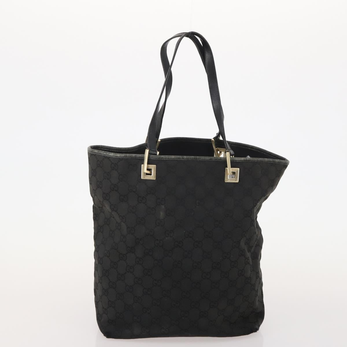 GUCCI GG Canvas Hand Bag 4 Set Black Beige Auth 178410