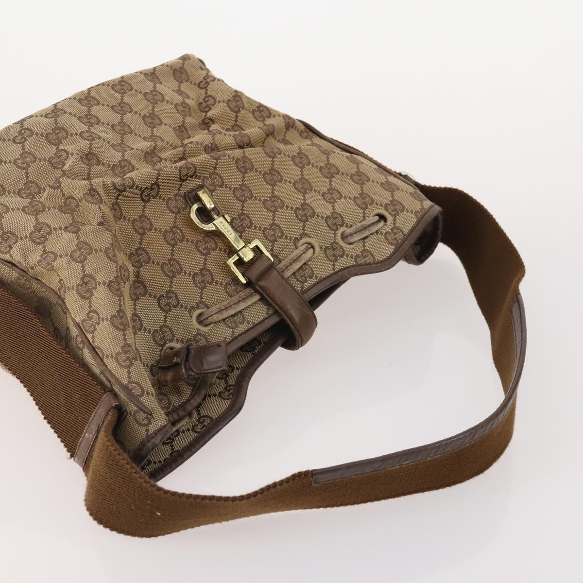 GUCCI GG Canvas Hand Bag 4 Set Black Beige Auth 178410