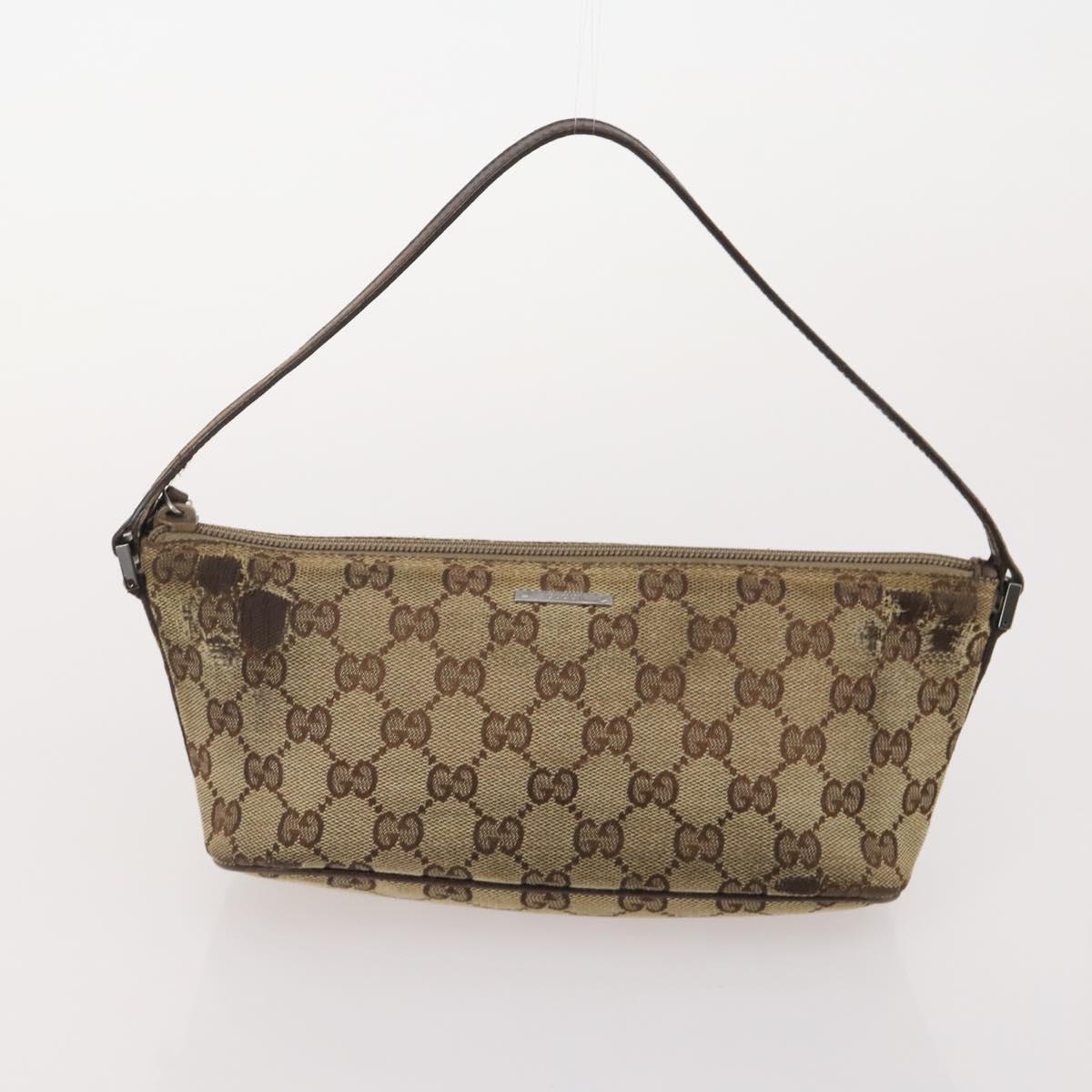 GUCCI GG Canvas Hand Bag 4 Set Black Beige Auth 178410