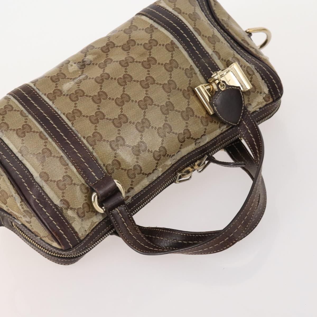 GUCCI GG Supreme GG Crystal Coated Canvas 4 Set Black Beige Auth 178411