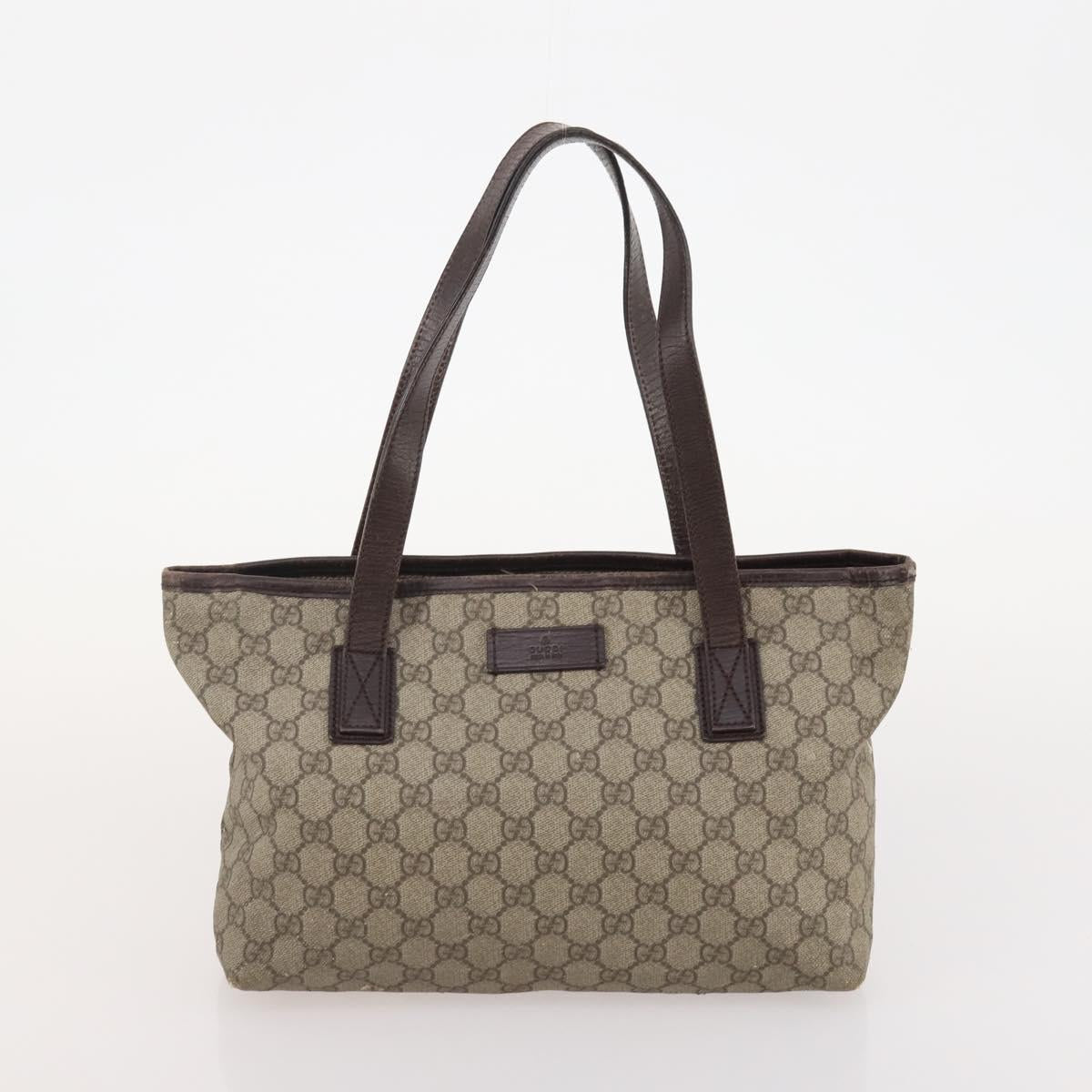 GUCCI GG Supreme GG Crystal Coated Canvas 4 Set Black Beige Auth 178411