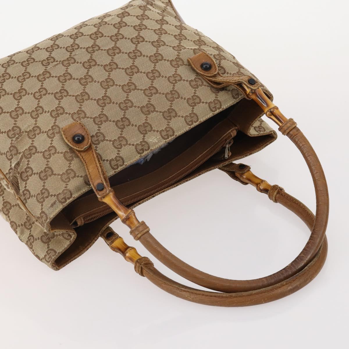 GUCCI GG Canvas Shoulder Bag Canvas 4 Set Beige Black Auth 178414