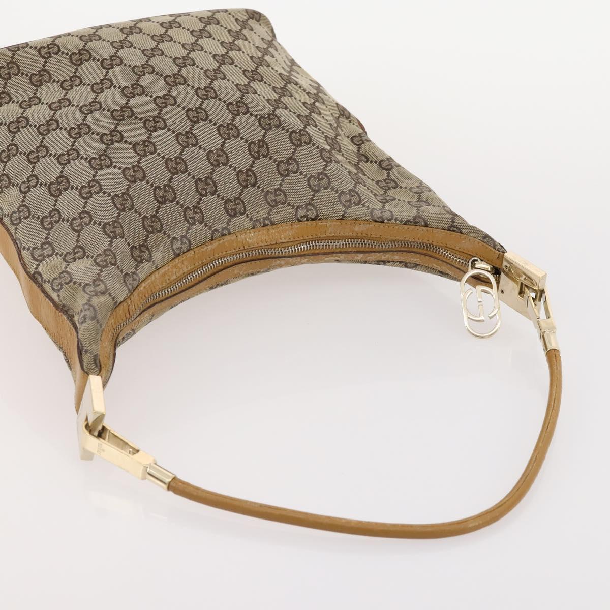 GUCCI GG Canvas Shoulder Bag Canvas 4 Set Beige Black Auth 178414