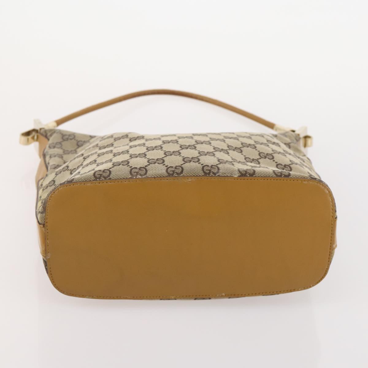 GUCCI GG Canvas Shoulder Bag Canvas 4 Set Beige Black Auth 178414