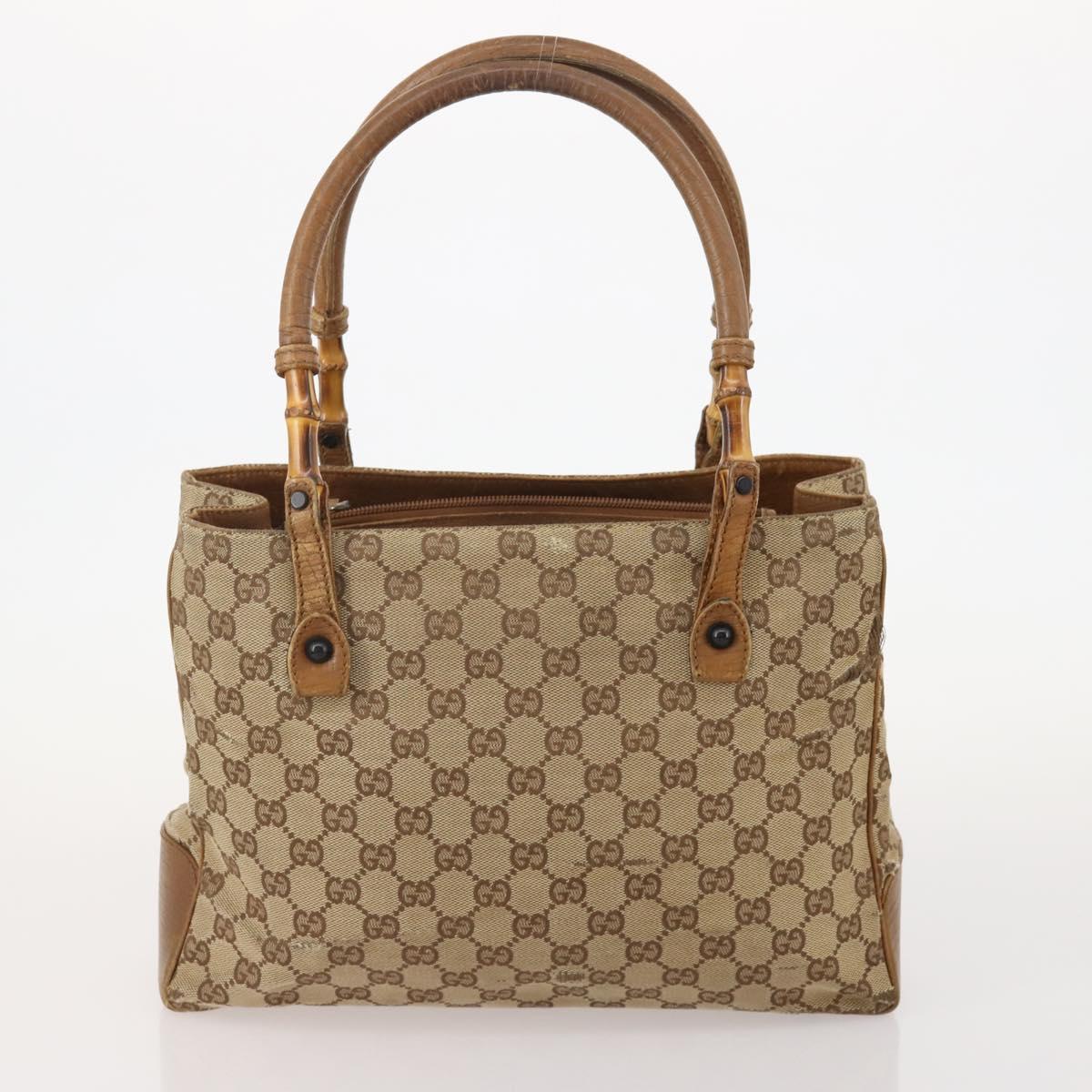 GUCCI GG Canvas Shoulder Bag Canvas 4 Set Beige Black Auth 178414