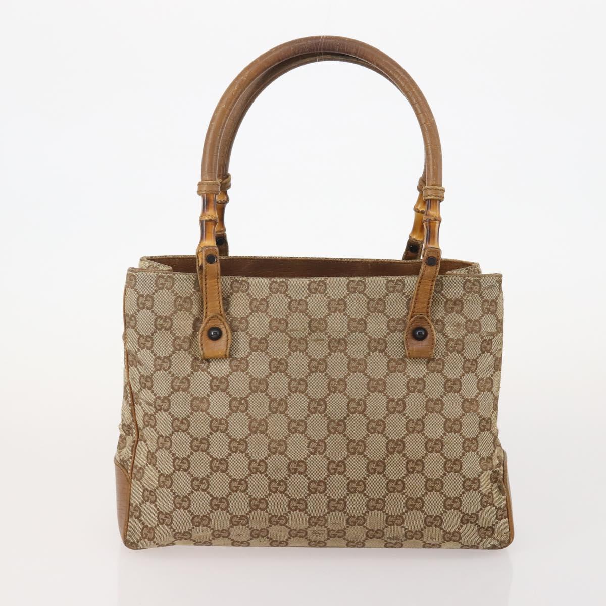 GUCCI GG Canvas Shoulder Bag Canvas 4 Set Beige Black Auth 178414
