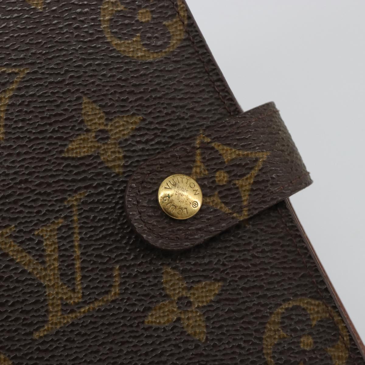 LOUIS VUITTON Monogram Agenda PM Day Planner Cover R20005 LV Auth 178415