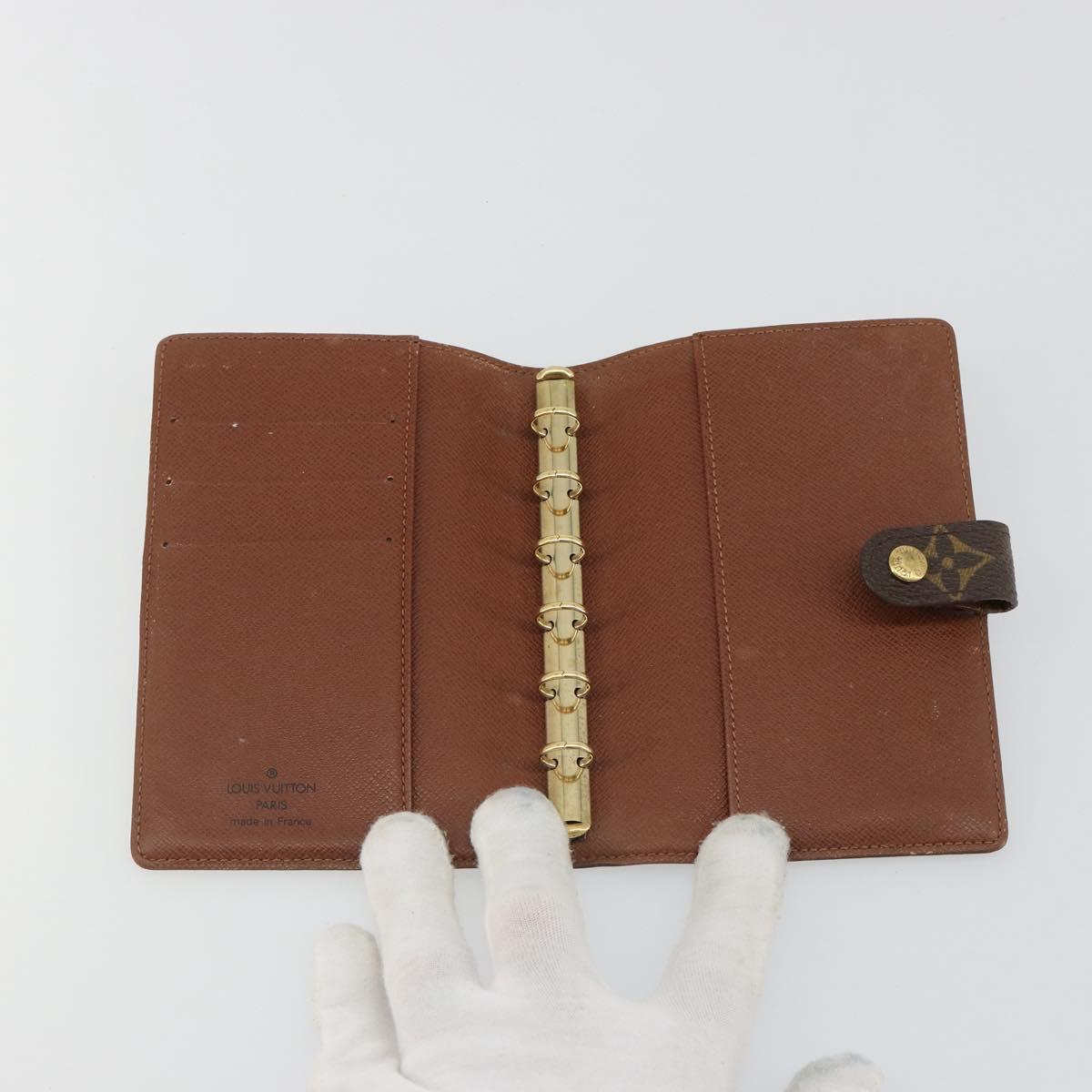 LOUIS VUITTON Monogram Agenda PM Day Planner Cover R20005 LV Auth 178415