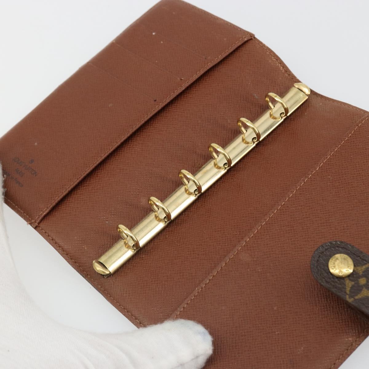 LOUIS VUITTON Monogram Agenda PM Day Planner Cover R20005 LV Auth 178415