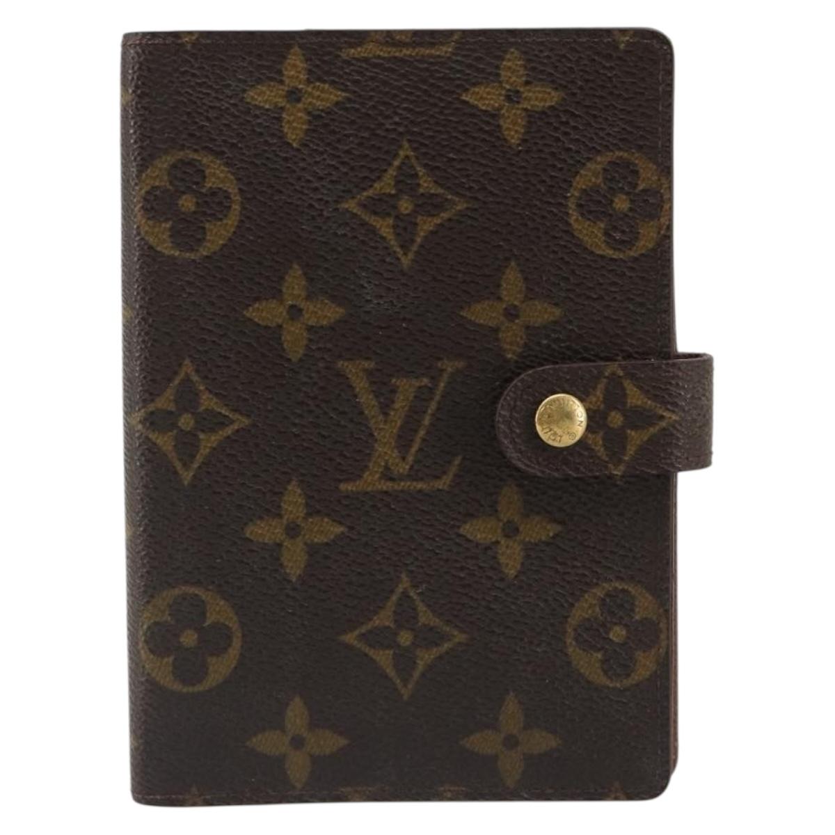 LOUIS VUITTON Monogram Agenda PM Day Planner Cover R20005 LV Auth 178415
