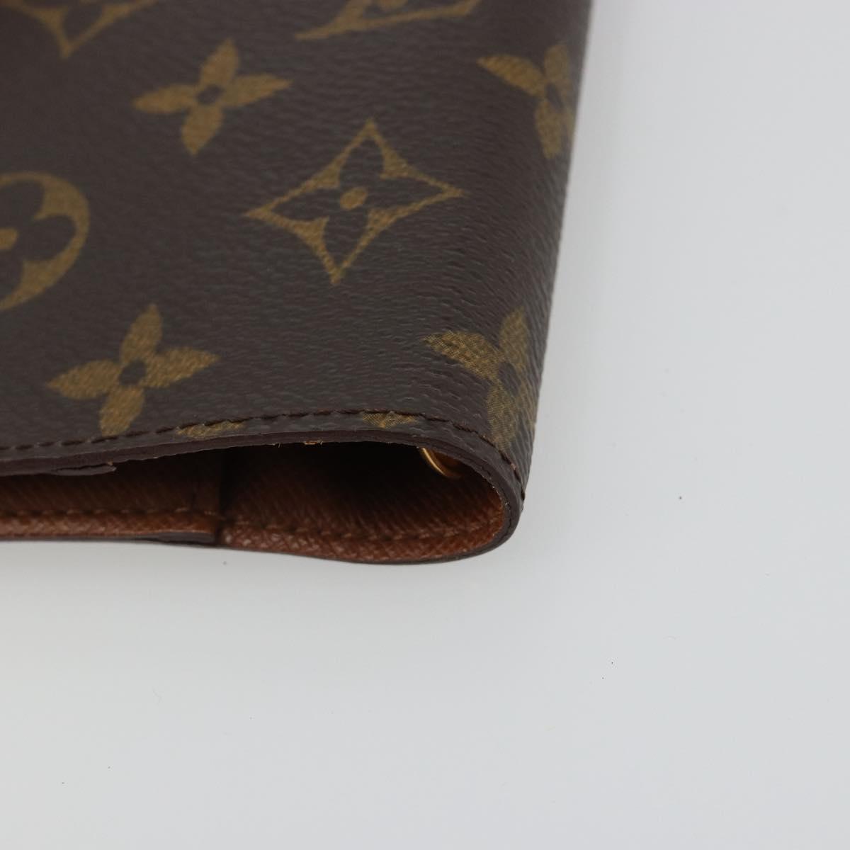 LOUIS VUITTON Monogram Agenda PM Day Planner Cover R20005 LV Auth 178417