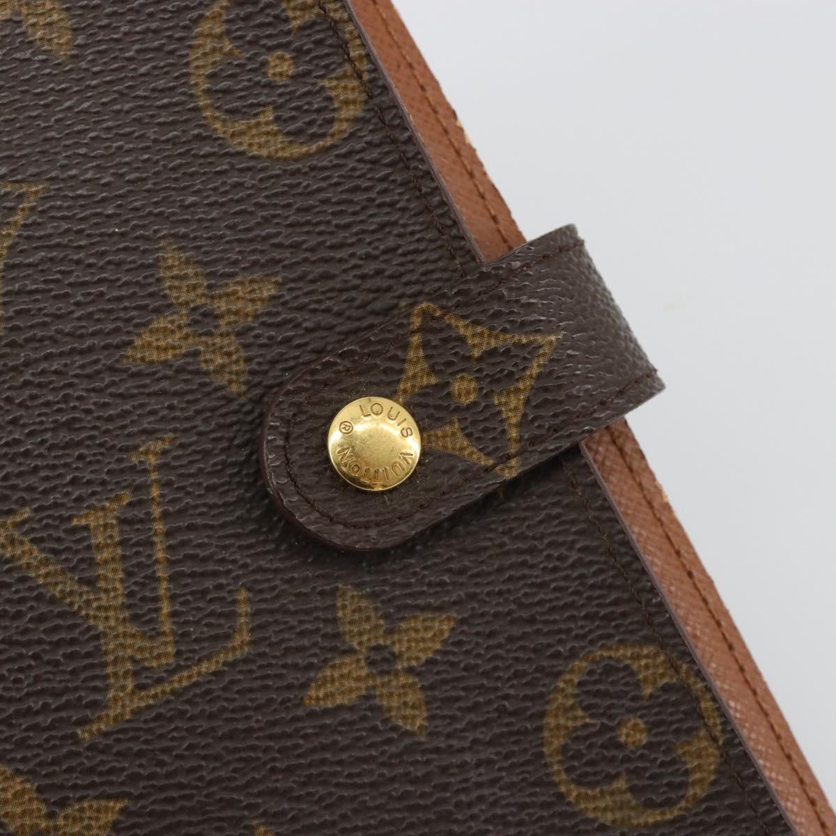 LOUIS VUITTON Monogram Agenda PM Day Planner Cover R20005 LV Auth 178417