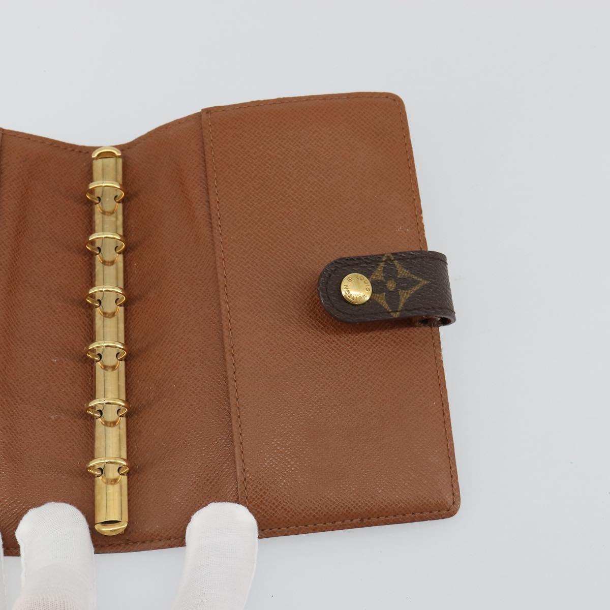 LOUIS VUITTON Monogram Agenda PM Day Planner Cover R20005 LV Auth 178417
