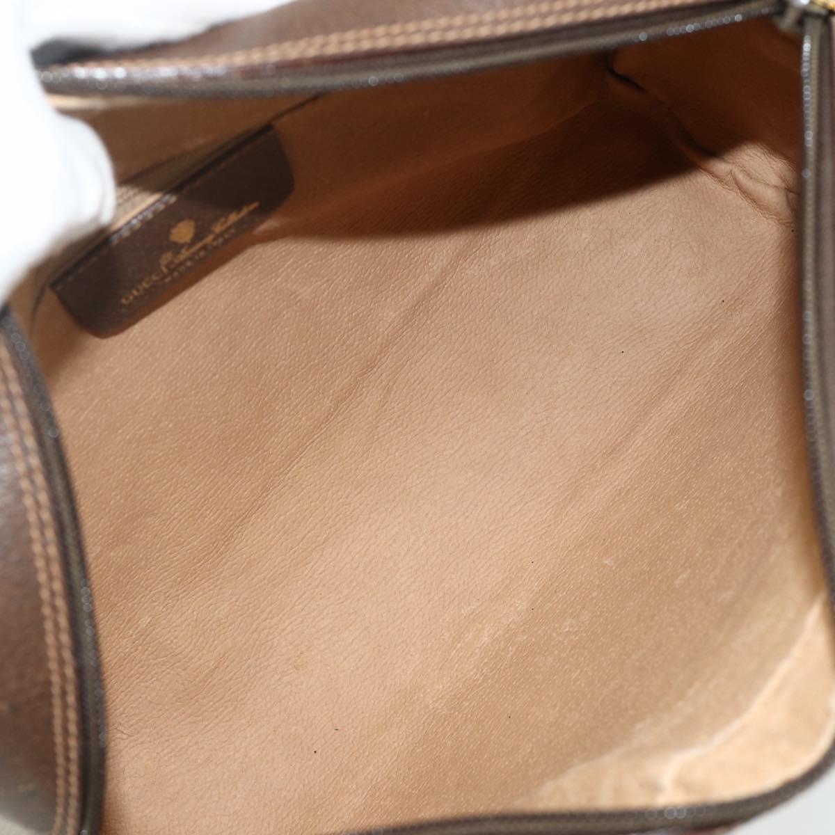 GUCCI GG Supreme Web Sherry Line Bag PVC Beige Gold 119 02 088 Auth 178473