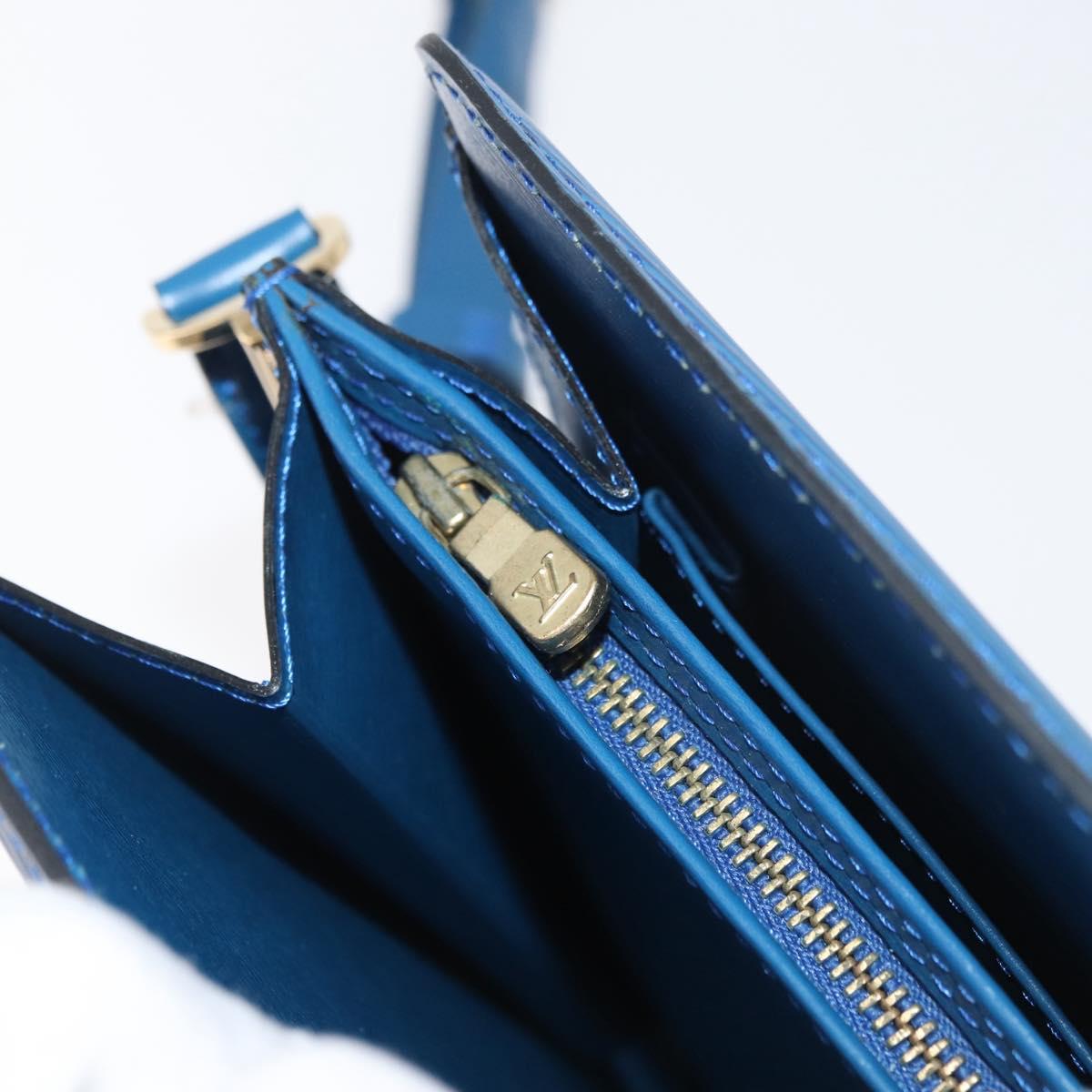 LOUIS VUITTON Epi Capuchin Shoulder Bag Blue M52345 LV Auth 178487