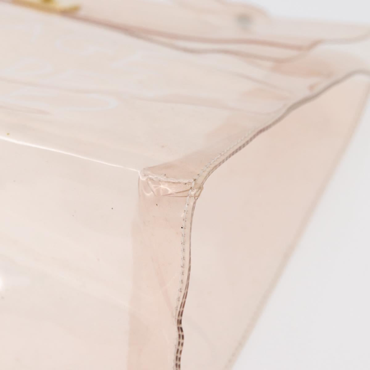 HERMES Vinyl Kelly Hand Bag Vinyl Clear Auth 178501