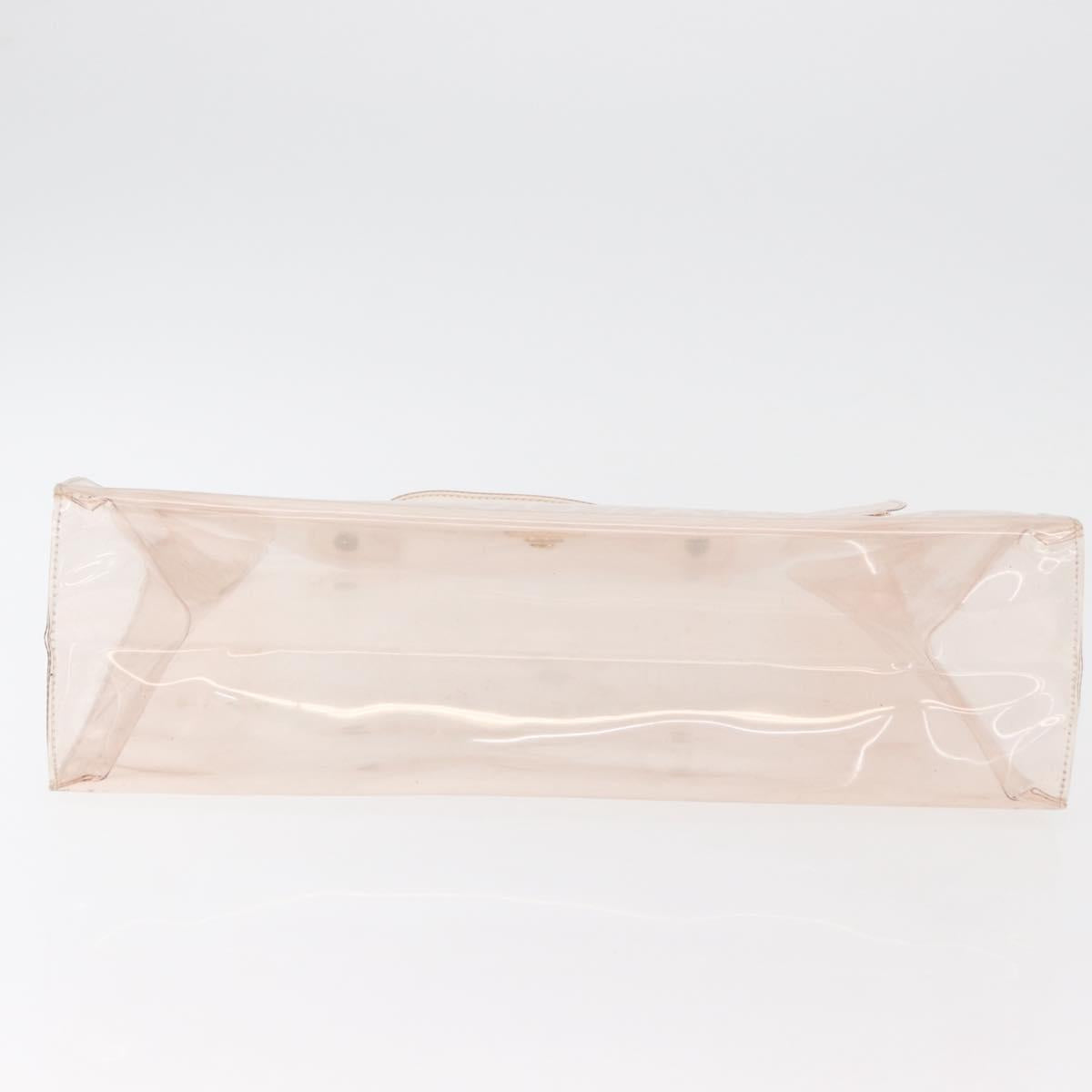 HERMES Vinyl Kelly Hand Bag Vinyl Clear Auth 178501