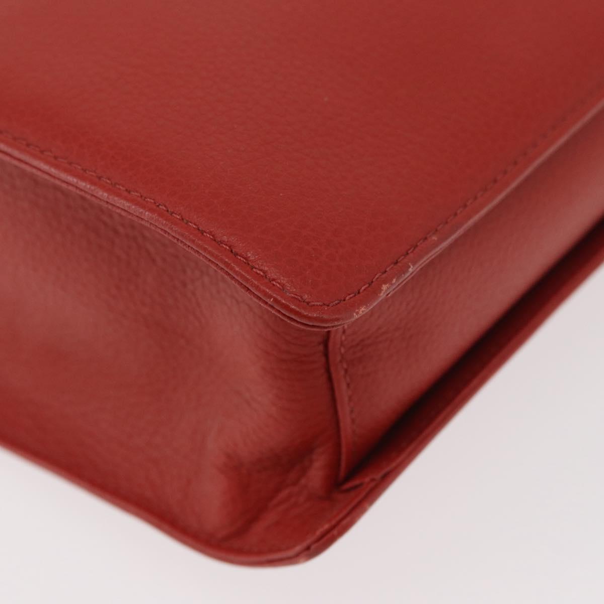 Chloe Hand Bag Leather Red Auth 178521A