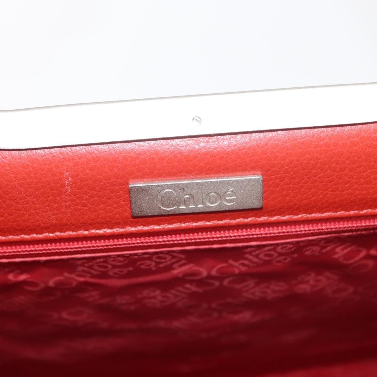 Chloe Hand Bag Leather Red Auth 178521A