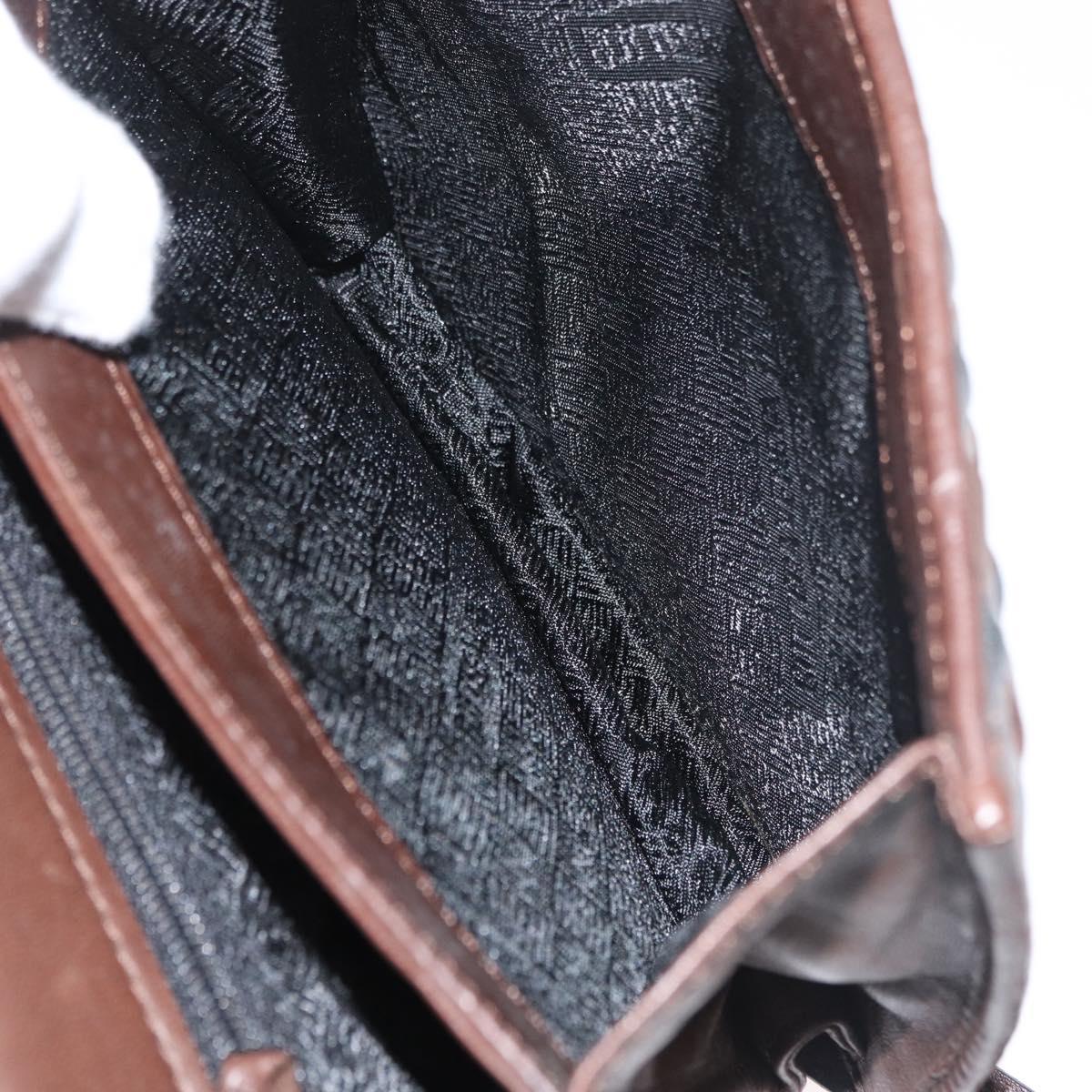 BOTTEGA VENETA INTRECCIATO Hand Bag Leather 2way Brown Gold Auth 178526A