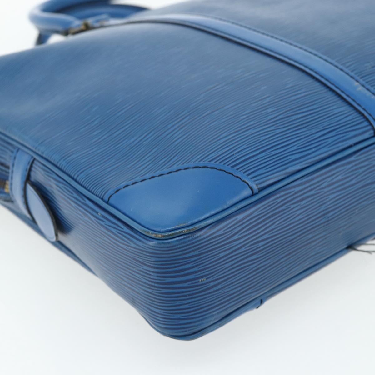 LOUIS VUITTON Epi Porte Documents Voyage Business Bag Blue M41144 LV Auth 178528