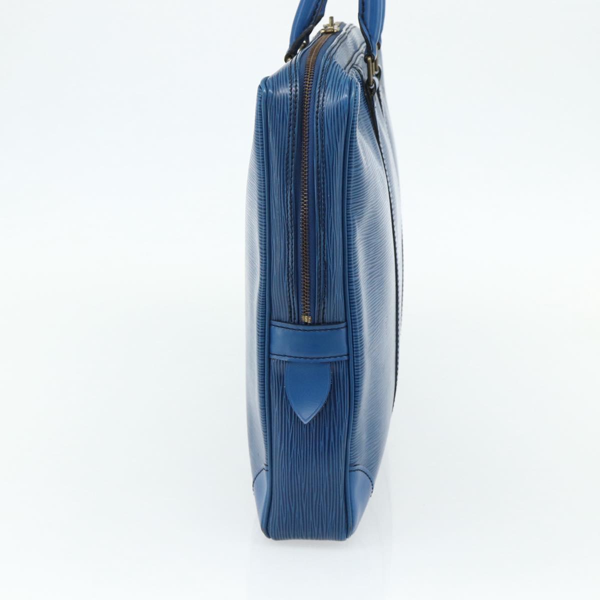 LOUIS VUITTON Epi Porte Documents Voyage Business Bag Blue M41144 LV Auth 178528