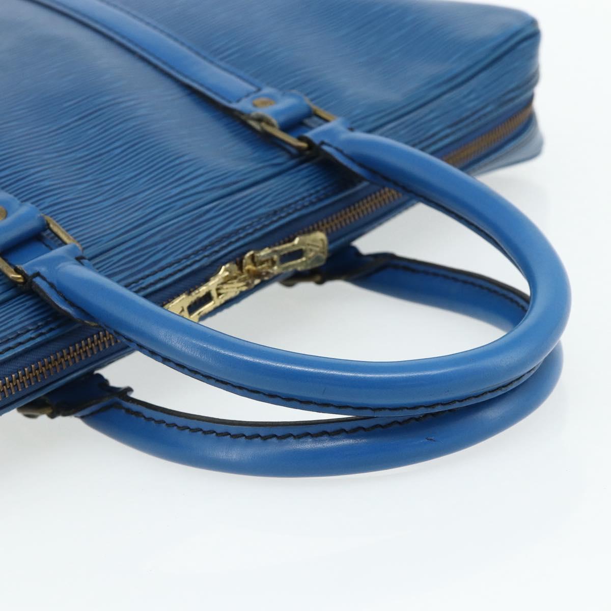 LOUIS VUITTON Epi Porte Documents Voyage Business Bag Blue M41144 LV Auth 178528