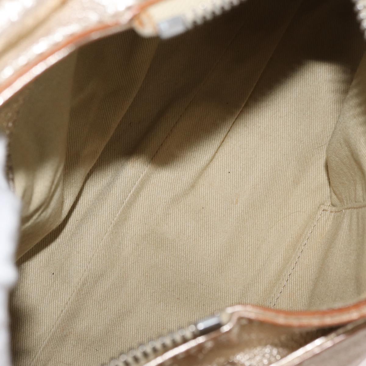 Chloe Paddington Hand Bag Leather Gold Silver Auth 178535A