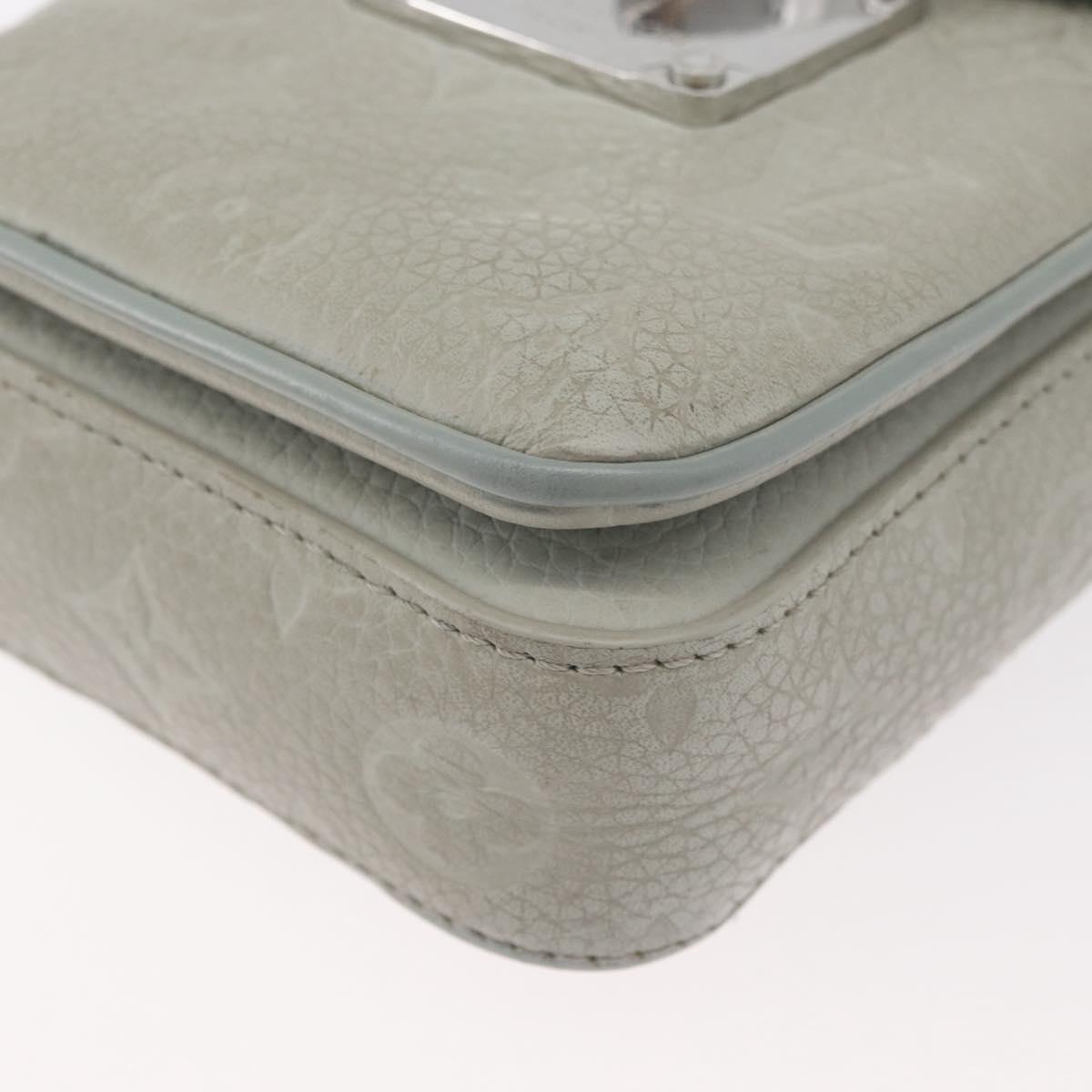 LOUIS VUITTON Taurillon Vertical Wearable Wallet Bag Gray M82568 LV Auth 178538V