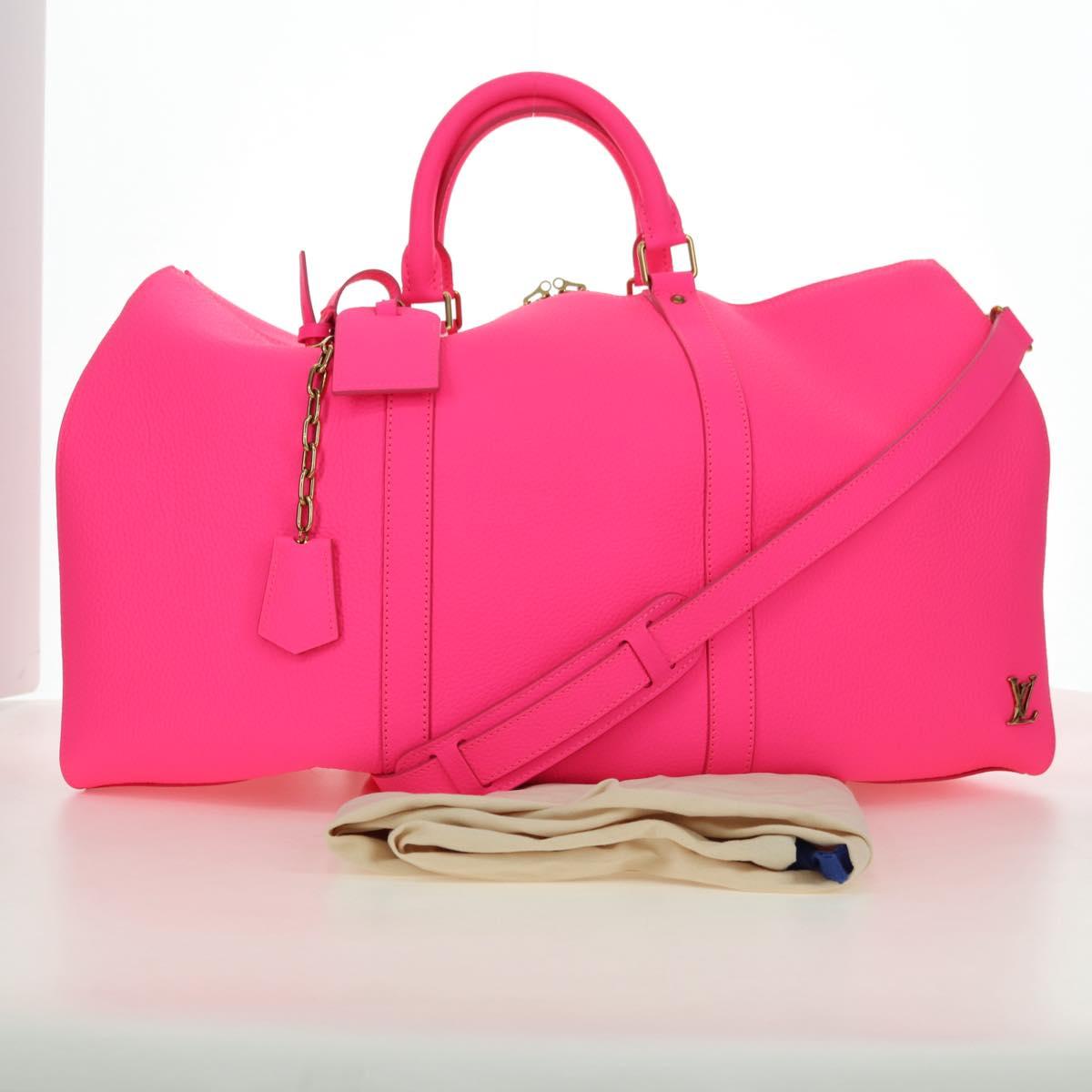 LOUIS VUITTON Keepall Bandouliere Bag Taurillon Leather M56925 LV Auth 178545SM