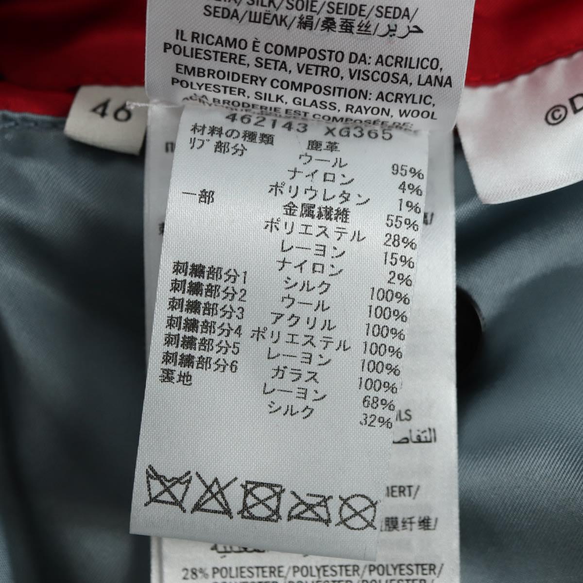 GUCCI Disney Collaboration Donald Duck Jacket Leather 46 462143 Auth 178547SM