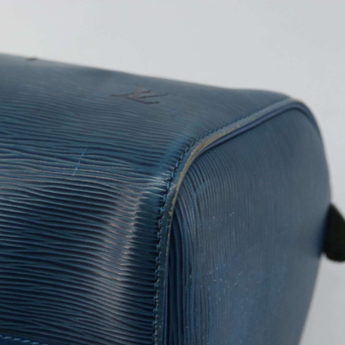 LOUIS VUITTON Epi Speedy 30 Hand Bag Toledo Blue M43005 LV Auth 178586