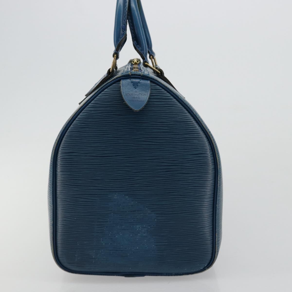 LOUIS VUITTON Epi Speedy 30 Hand Bag Toledo Blue M43005 LV Auth 178586